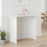 vidaXL Table console Blanc brillant 100 x 39 5 x 75 cm