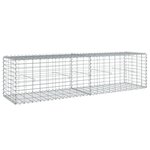 vidaXL Panier gabion avec couvercle 200x50x50 cm fer galvanisé