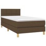 vidaXL Sommier à lattes de lit avec matelas Marron foncé 100x200 cm