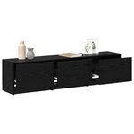 vidaXL Armoire TV avec LEDs avec tiroir Chêne noir 162 x 34 x 40 cm