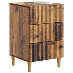 vidaXL Cabinet de chevet avec tiroir Bois ancien 43 x 41 x 66 5 cm