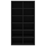 vidaXL Étagère à chaussures Noir 54x34x100 5 cm Bois d'ingénierie