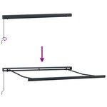 vidaXL Auvent Rétractable Blanc 350 x 250 cm Tissu et Métal