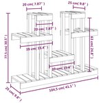 vidaXL Support à plantes Marron miel 104 5x25x77 5 cm Bois massif pin