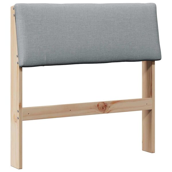 vidaXL Tête de lit capitonnée Gris clair 80 cm Pin massif