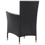 vidaXL Salon de jardin 5 Pièces avec coussins résine tressée noir