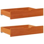 vidaXL Lit de jour avec gigogne et tiroirs sans matelas 90x200 cm