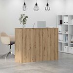 vidaXL Bureau réception chêne artisanal 135x50x103 5cm bois ingénierie