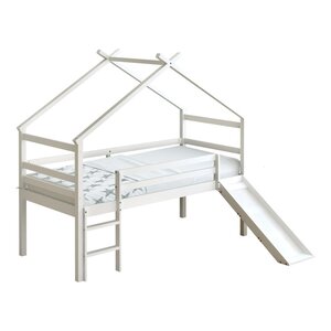 Lit River cabane toboggan blanc + matelas