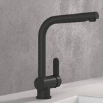 SCHÜTTE Mitigeur de cuisine avec bec extractible LONDON noir mat