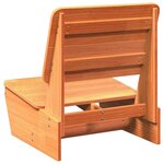 vidaXL Chaises de jardin lot de 2 cire marron 60x64x70 5 cm