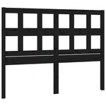 vidaXL Tête de lit Noir 125 5x4x100 cm Bois massif de pin
