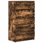 vidaXL Commode Chêne fumé 60x36x103 cm Bois d'ingénierie