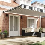 vidaXL Auvent rétractable anthracite et blanc 5x3 m tissu et aluminium
