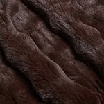 vidaXL Couverture en Fourrure de Lapin Synthétique Camel 220 x 240 cm