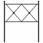 vidaXL Tête de lit de remplacement métal noir 75 cm