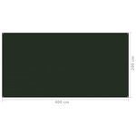 vidaXL Tapis de tente 200x400 cm Vert foncé