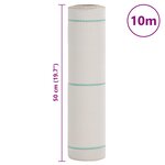 vidaXL Membrane anti-mauvaises herbes blanc 0 5x10 m PP