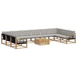 vidaXL Ensemble de canapés d'extérieur 11 Pièces Blanc et gris clair