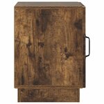 vidaXL Table de chevet Chêne fumé 43 x 34 5 x 47 cm Bois d'ingénierie