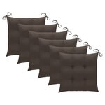 Vidaxl chaises pliables de jardin 6 pièces avec coussins bois d'acacia