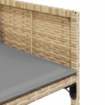 vidaXL Ensemble à manger de jardin coussins 13 Pièces mélange beige rotin