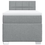 vidaXL Sommier à lattes de lit avec matelas gris clair 80x200 cm tissu