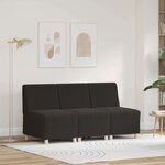 vidaXL Unité de Sofa Modulaire Sans Accoudoirs 3 Pièces Gris foncé