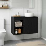 vidaXL Meuble de Salle de Bain In-between Chêne noir 30 x 41 x 50 cm