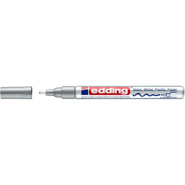 Marqueur peinture brillante 751 argent 1-2 mm EDDING