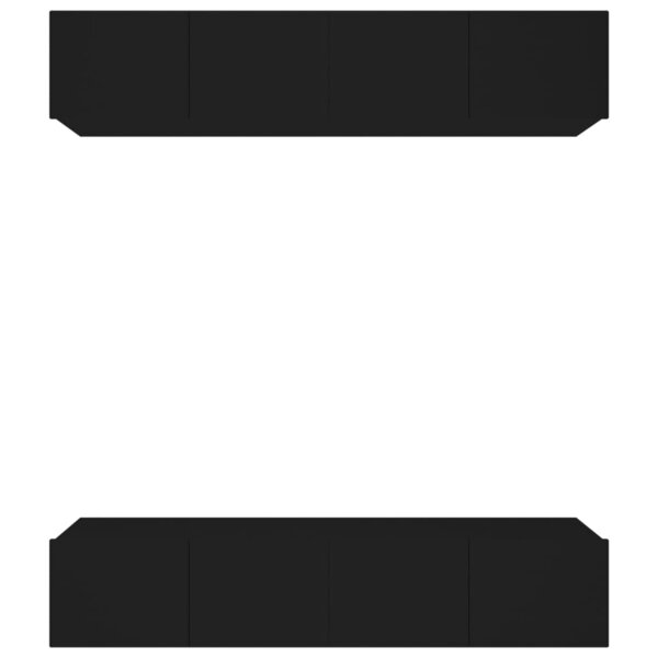 vidaXL Meubles TV 4 Pièces Noir 80x30x30 cm Bois d'ingénierie