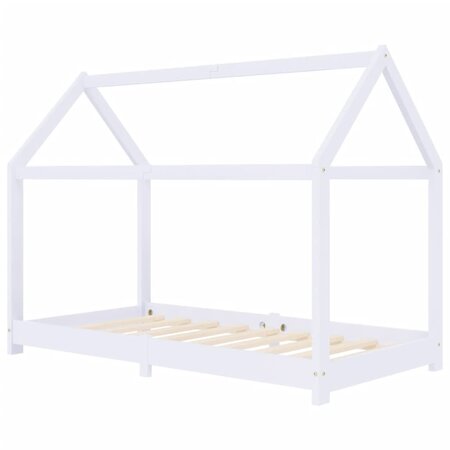 vidaXL Cadre de lit d'enfant Blanc Bois de pin massif 80x160 cm