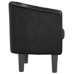 vidaXL Fauteuil noir similicuir