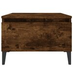 vidaXL Tables d'appoint 2 Pièces Chêne fumé 50x46x35 cm Bois ingénierie