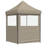 vidaXL Tente de fête Taupe 200 x 200 x 306 cm Tissu Oxford
