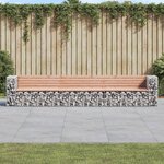 vidaXL Banc jardin design gabion 347x71x65 5 cm bois massif de douglas