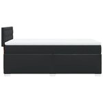 vidaXL Sommier à lattes de lit avec matelas Noir 90x200 cm Similicuir