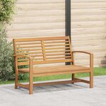 vidaXL banc Marron 110 x 65 x 76 5 cm Bois de teck massif