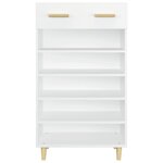 vidaXL Armoire à chaussures Blanc 60x35x105 cm Bois d'ingénierie