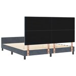 Cadre de lit vidaXL Gris foncé 180x200 cm Velours