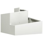 vidaXL Pot en plastique Blanc Plastique Moyen Incrustations décoratives