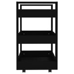 vidaXL Chariot de cuisine Noir 60x45x80 cm Bois d'ingénierie