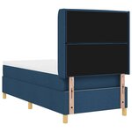 vidaXL Lit à Ressorts avec matelas Bleu 90 x 200 cm tissu
