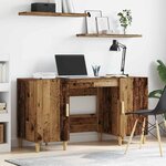 vidaXL Bureau Bois Ancien 140 x 50 x 75 cm Bois d'ingénierie