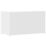 vidaXL Coffre de rangement Blanc 84x42x46 cm Bois d'ingénierie