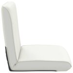 vidaXL Fauteuil de sol ajustable Blanc Simili cuir