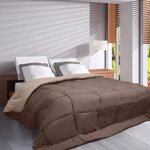 Couette légère Microfibre 240 x 260 cm Taupe & Lin