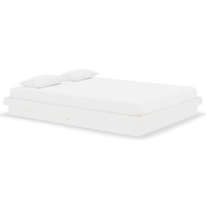vidaXL Cadre de lit sans matelas blanc bois massif 140x190 cm