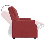 Vidaxl fauteuil inclinable à 3 places rouge bordeaux similicuir
