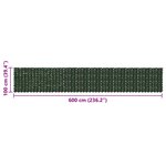 vidaXL Écran de balcon avec feuilles Vert foncé 600 x 100 cm